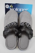 ISOTONER Womens Black Memory Foam House Shoes Slippers size XL 9.5-10 New