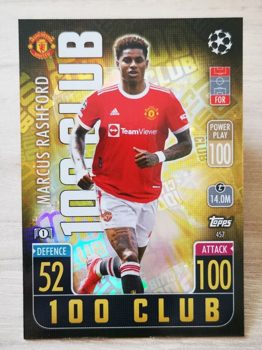 Topps C34 match attax 2021-22 champions league 100 Club #457 Marcus  Rashford | eBay