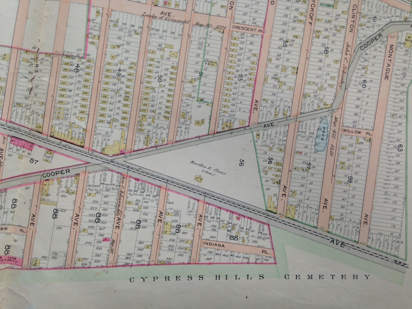 1903 GLENDALE MIDDLE VILLAGE LIRR QUEENS NEW YORK LUTHERAN CEMETERY