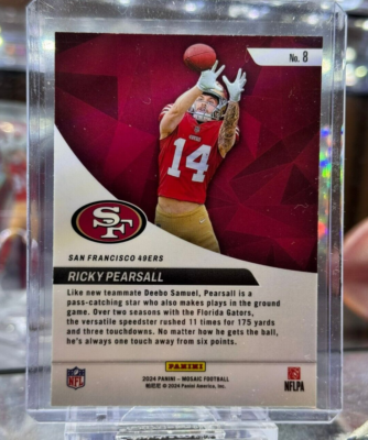 2024 PANINI MOSAIC #8 RICKY PEARSALL ROOKIE ELEVATE 49ERS RC