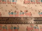 VTG CHRISTMAS STORE WRAPPING PAPER GIFT WRAP 2 YARDS 1940 ANGEL TRAIN STARS CUTE