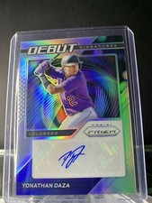 Yonathan Daza Rockies Debut signatures no DS-YD 2021 Panini Prizm Baseball 