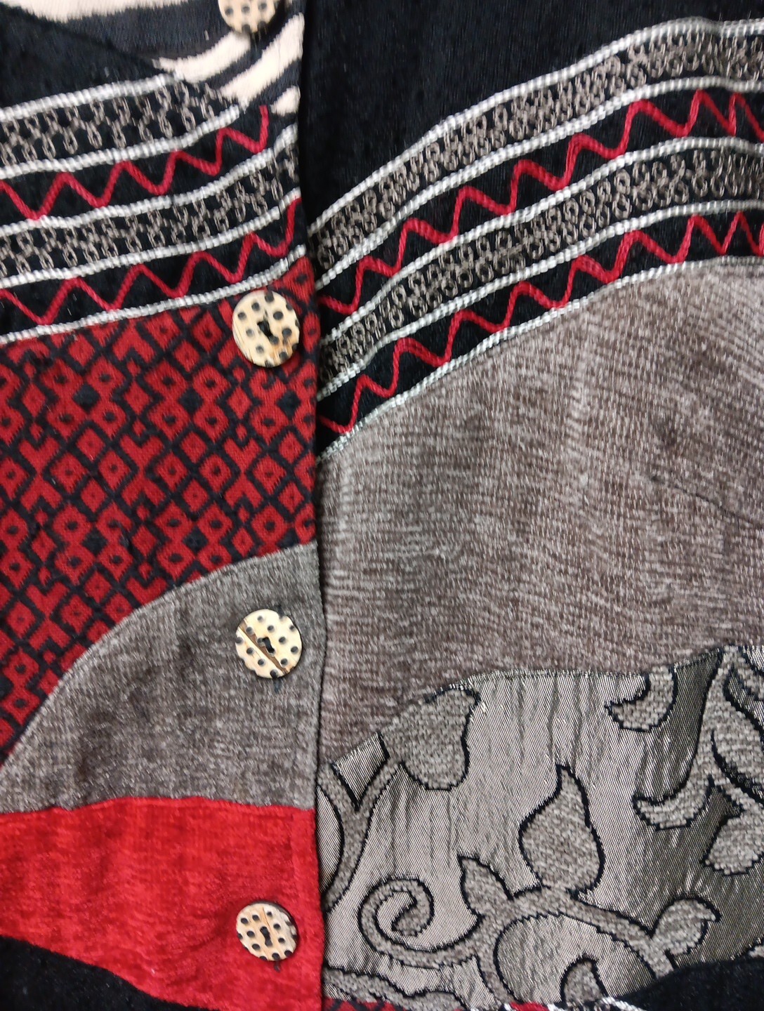 Indigo Moon Patchwork Jacket Coat Tapestry  Sm Bo… - image 2