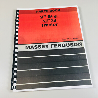 #ad Massey Ferguson 85 88 Tractor Parts Catalog Manual Book Assembly Numbers $28.97