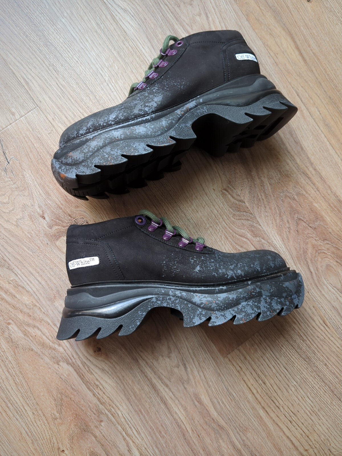 SAOLA Off White virgil abloh suola a strappo grossa rigata donna 10 uomo 7 EU 40 $1330