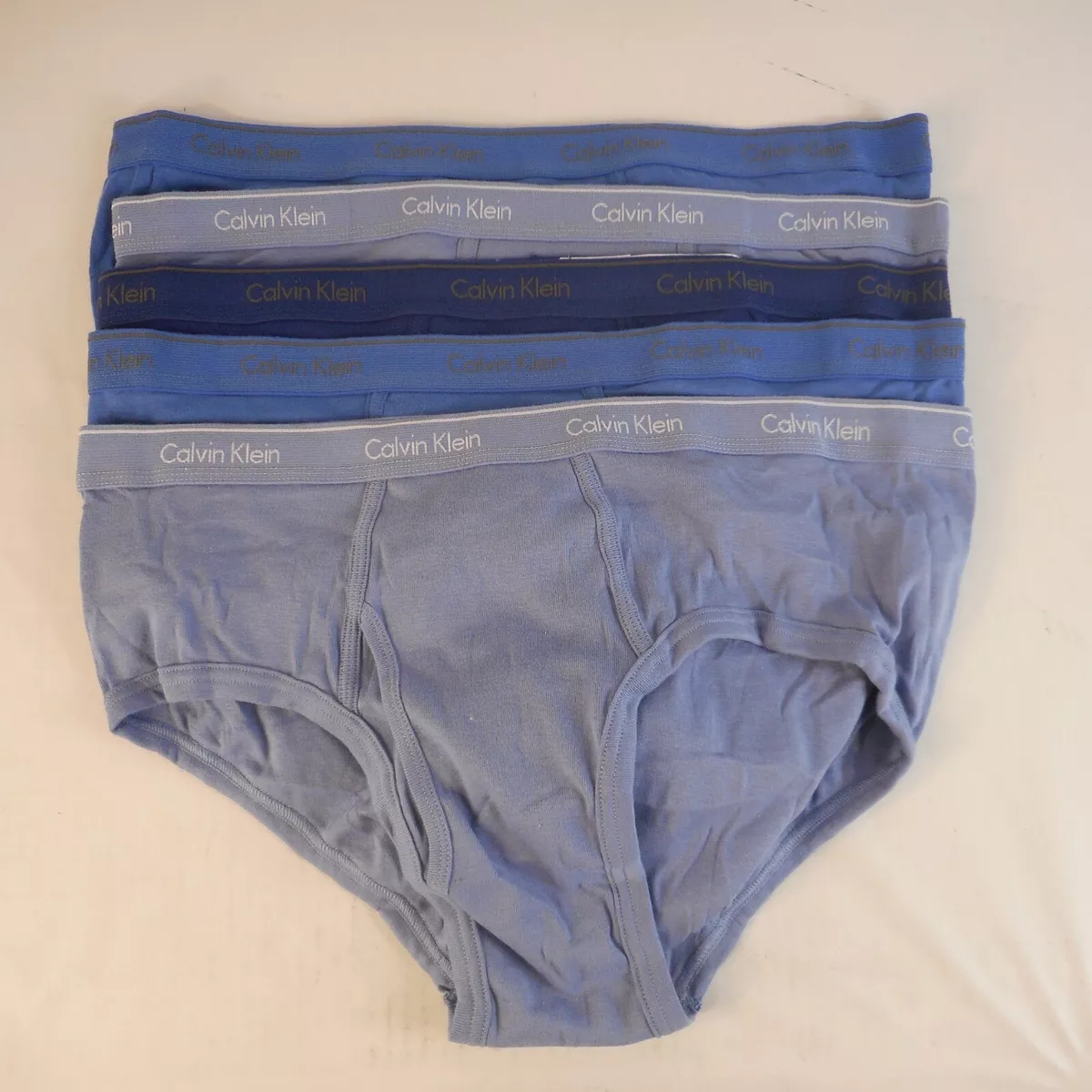 5 Pair New Vintage Calvin Klein Underwear Briefs Blues Mens X