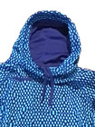 Nike girls therma-fit hoodie blue with teal ovals polyester xs pouch pocket GUC — photo 2