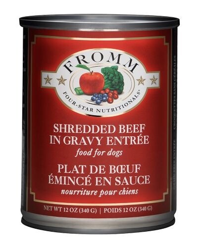 S Four Star Shredded Beef In Gravy Dog Can Food 12 Cans