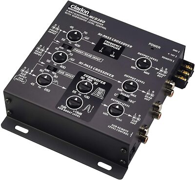 ELECTRONIC CROSSOVER W/ 5-VOLT RCA OUTPUTS CLARION MCD360 3-WAY 6-CHANNEL INPUT