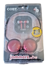 Coby Jammerz Ultra 2 in 1 DJ Stereo Headphones + Earphones for iPod, MP3 NEW