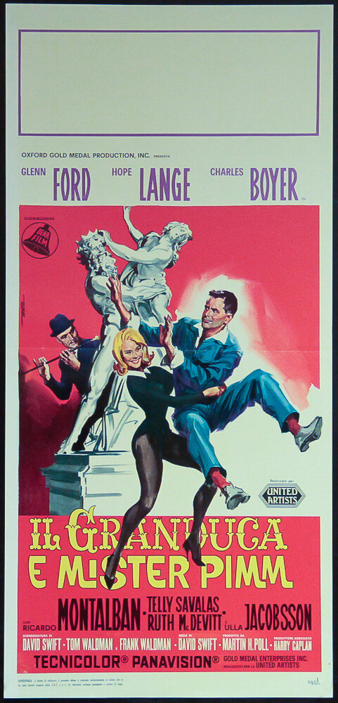 Locandina originale film Il granduca e mister Pimm (1963) - Regia di David Swift