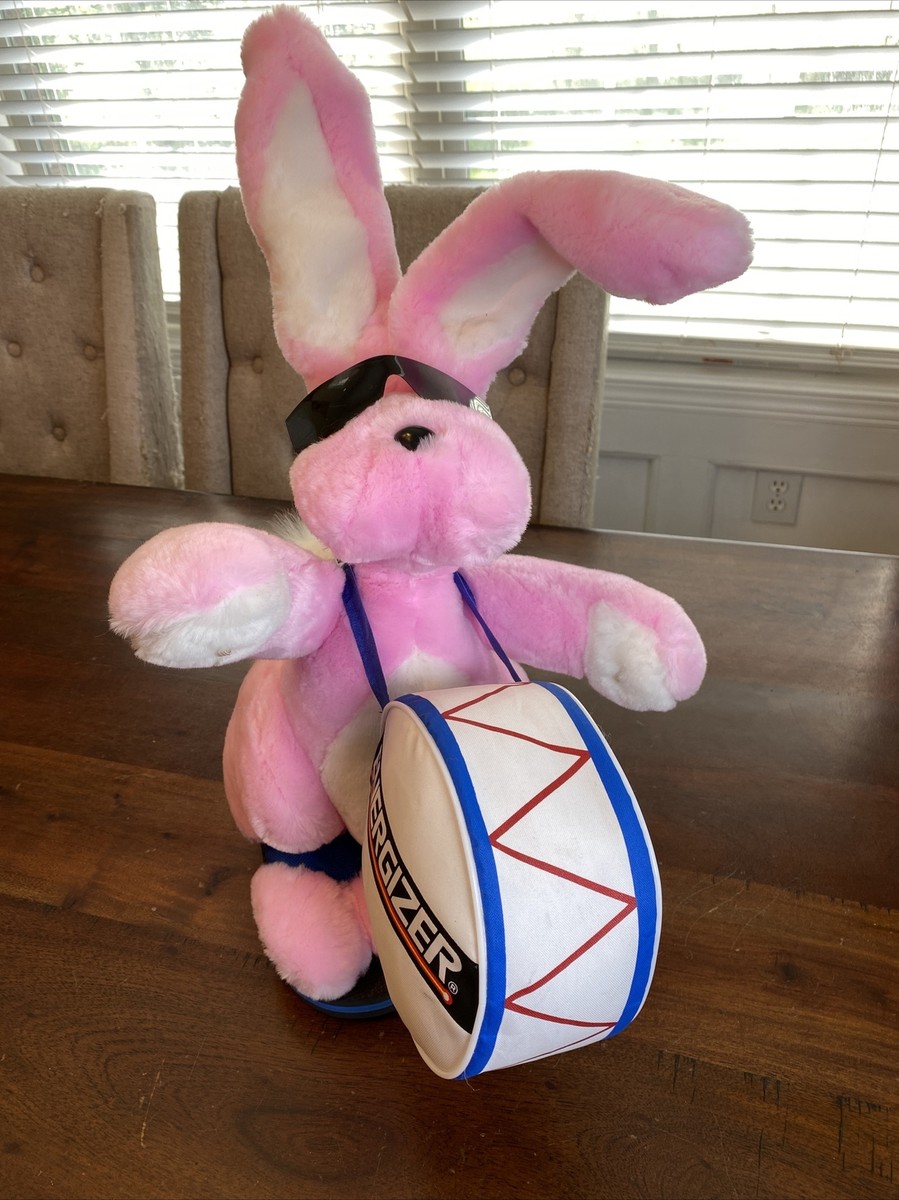 Vintage 1989 Energizer Battery Bunny 14” Plush! Animal Fair Pink