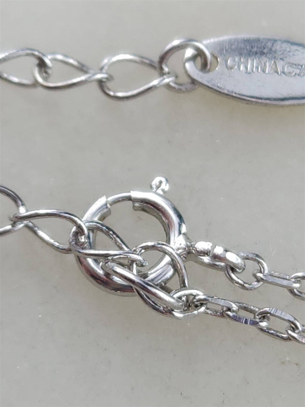 Solid Sterling Silver Sparkling Gemstone Bar Neck… - image 5