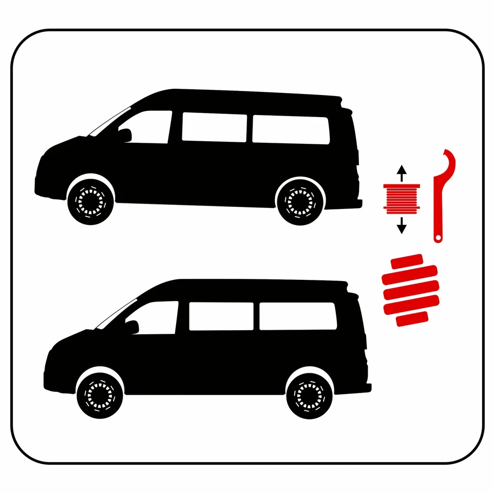 Eibach Resortes De Suspensión Regulables Para Elevación De 0-35mm VW T6 - Imagen 4 de 4