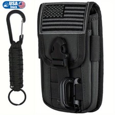 Tactical Molle Phone Pouch for 4.7-6.7 Inch Phones with Flag Patch