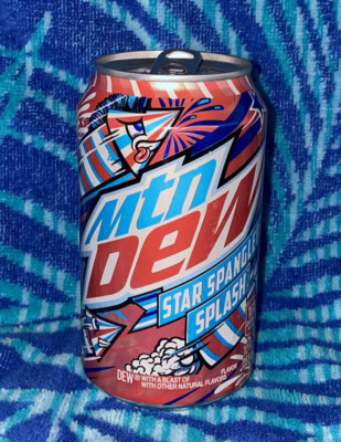 Collectable Mountain Dew Star Spangled Splash Soda Can - empty, but ...