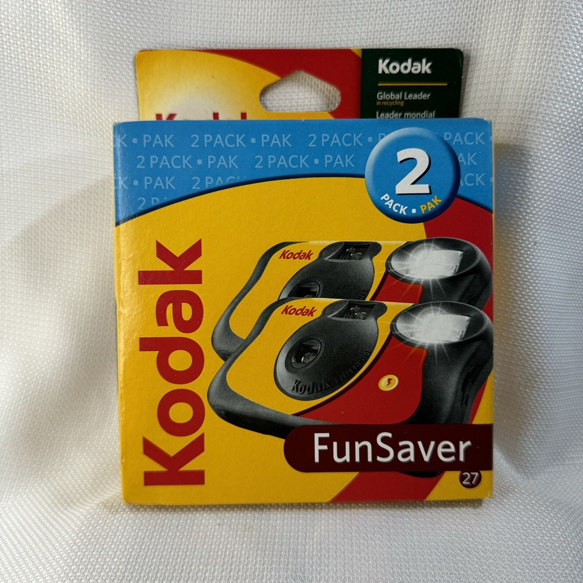 Kodak Funsaver 2 Pack Single Cameras 27 Exposure New Sealed