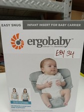 Ergobaby Easy Snug Infant Insert, Grey, Premium Cotton Newborn from 7-12 lbs