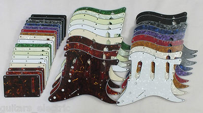 Stratocaster Scratch Plate Schlagbrett Set SSS passend für USA/Mex Fender in 18 Farben