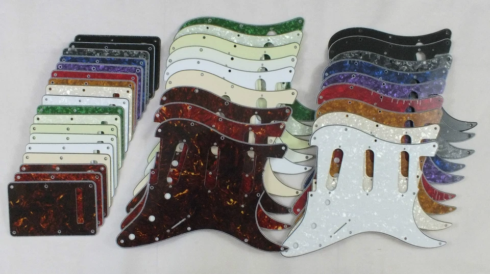 STRATOCASTER SCRATCH PLATE Pickguard Set SSS to fit USA/Mex Fender in 18 Colours