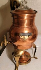 ANTIQUE RUSSIAN SAMOVAR MADE IN RUSSIA BRASS COPPER TEA COFFEE URN POT VINTAGE 