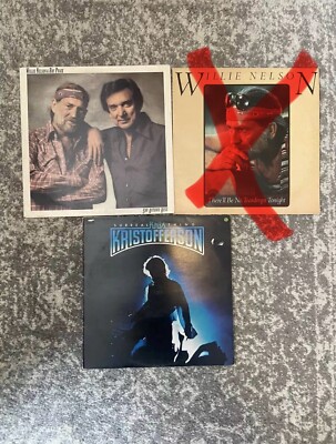 Job Lot 5 Country Vinyl LPs Kenny Roger Willie Nelson