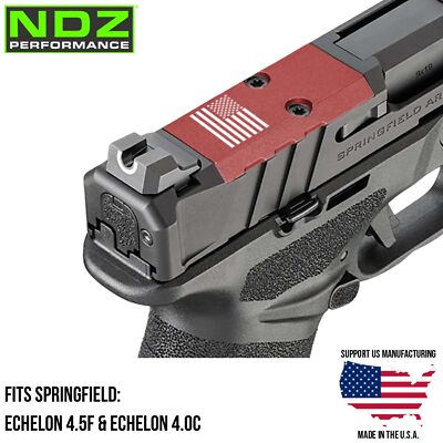 NDZ Springfield Echelon 4.5F 4.0C Aluminum Optic VIS Cover Plate Engraved Red