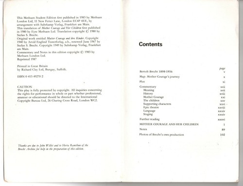 Mother Courage & Her Children by Bertolt Brecht (Play, Book, Paperback, 1987) - Picture 2 of 4