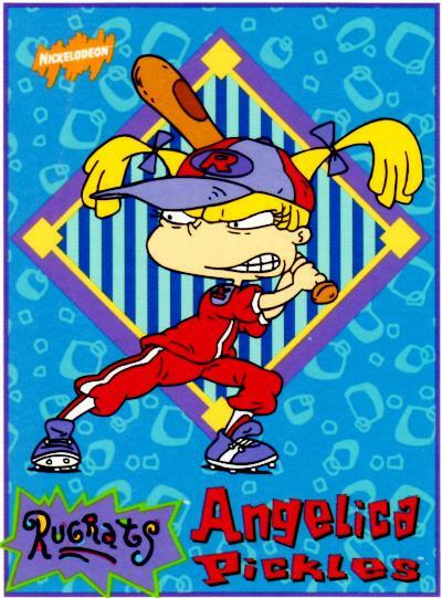 NICKELODEON BASEBALL - 1997 RUGRATS OVERSIZED 3X4 ANGELICA PICKLES
