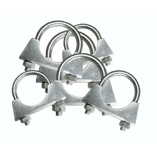 45 x Assorted Pack of Exhaust Clamps 35mm - 51mm Clips U Bolts AP59x3