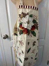 Kay Dee designs Women  Christmas Ambrosia Holiday Full Apron Cream Floral USA