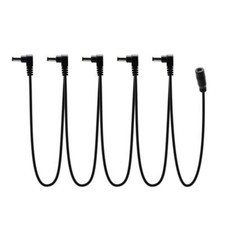 5-Way Daisy Chain Power Cable for Guitar Effects Pedals - Right Angle Plug