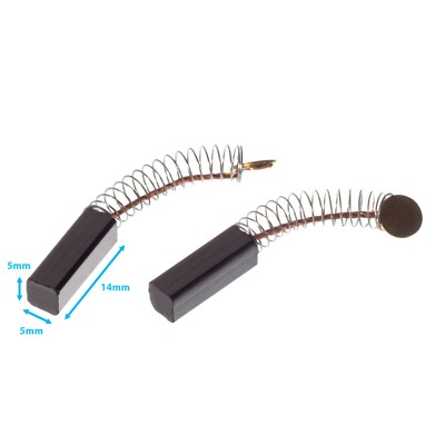 2pc Carbon Brushes 5 x 5 x 14mm Spare Part Electric Hammer Power Drill Graphite