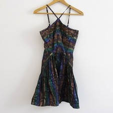 Urban Outfitters Ecote Beaded Strappy Tribal Short Fit & Flare Dress