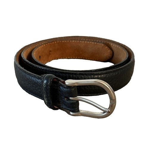 L.L. Bean Blue Leather Belt Size 34 Genuine Leather Classic Preppy Coastal Belt LL Bean Nautical Sailboat Ribbon Leather | Mercari main image 3