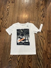 NEW Gap Kids Boys Pajama Shirt - Glow In The Dark - 10 - Dino / Surf
