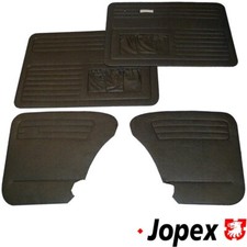 VW Beetle Black Vinyl Door Panel Set With Pockets