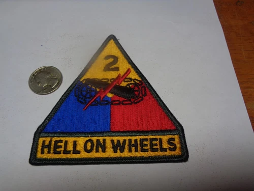 Hell on Wheels 2nd Armored Division Patch WW2 US Army Military Uniform Emblem