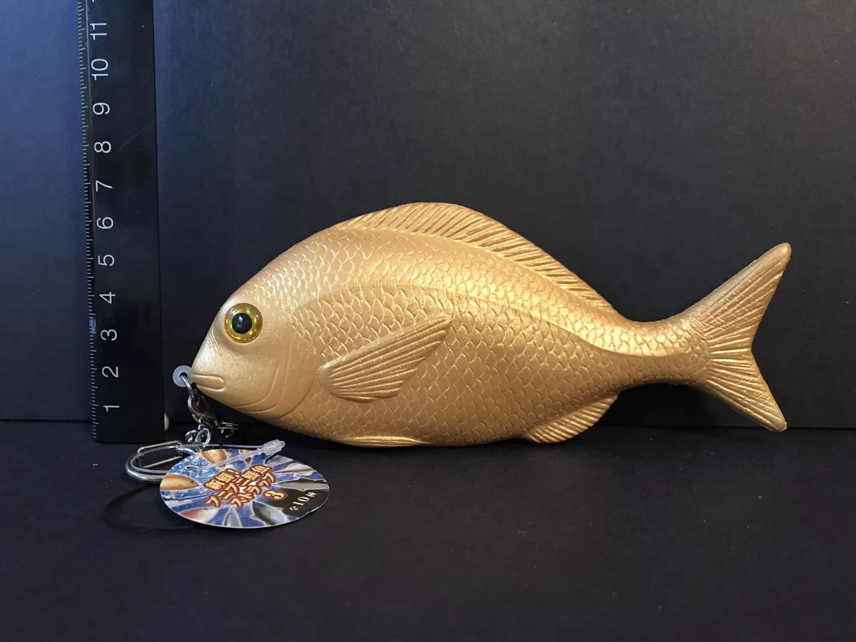 Japan Soft Squishy Gold Sea Bream Fish Key Chain Phone Bag Strap Fish  Figure