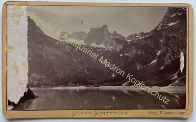 orig. CDV photo around 1870 Salzburg Hardtmuth Gosau Lake Salzkammergut 