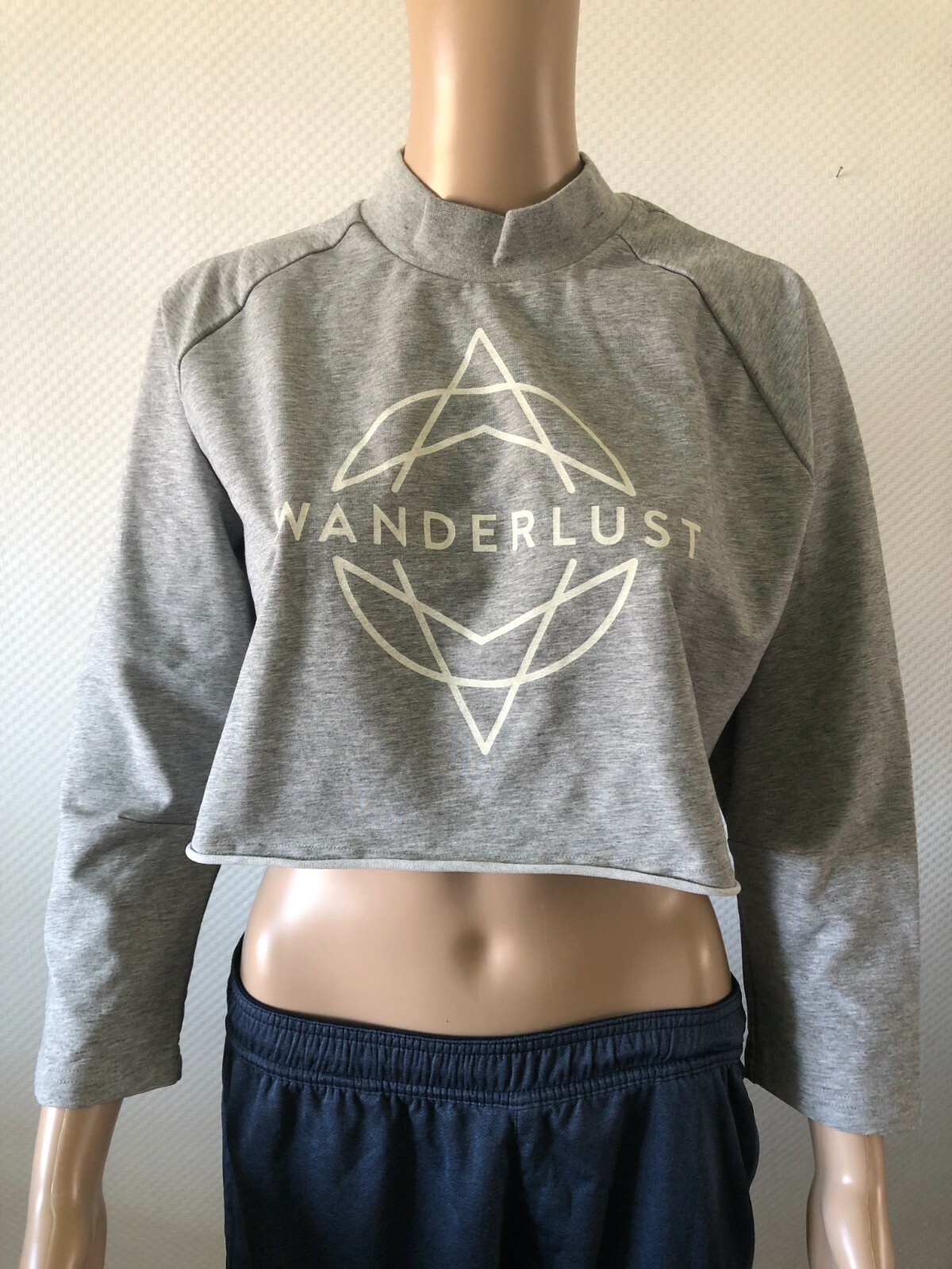 🌟 adidas Damen LS Sport Crop Tee Shirt grau Gr. L CX0454
