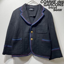 Rare 94AW Comme Des Garcons Tricot Blazer Line-Switched Tailored bJacket Black