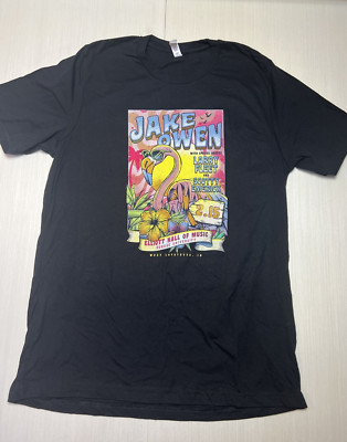 Jake Owen Larry Fleet Concert Tee Purdue University Size Large Black