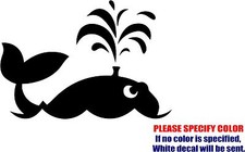 Vinyl Decal Sticker - Whale Fountain Car Truck Bumper Window Laptop JDM Fun 12"
