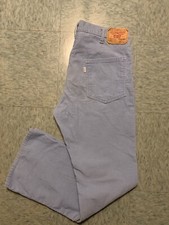 1970s Levi  s Blue Corduroy Jeans Pants White Tab 36x31 Fits 33x31 Vintage