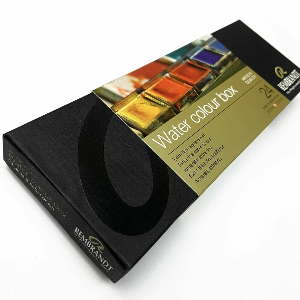 Juego de pintura acuarela maciza profesional Rembrandt Artist - 24 medias sartenes Foto 2 de 4