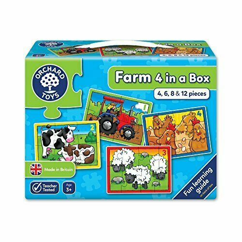 Orange Tree Toys - Puzzle In Legno Con Numeri E Leone, 11 Pezzi, Dipinto A Mano, Per Bambini 12+ Mesi