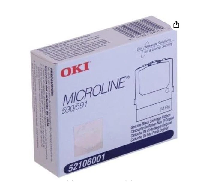 Oki 52106001 OEM / Genuine Ribbon Microline 590 591 Black Fabric Ribbon - Image 3 of 3