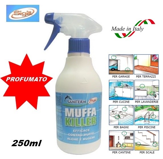 ANTIMUFFA PROFESSIONALE SPRAY IGIENIZZANTE PROFUMATO " SIGILL - MADE IN ITALY "
