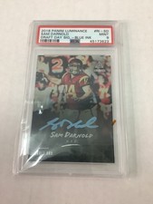 SAM DARNOLD - 2018 Luminance Draft Day BLUE INK Rookie Autograph SSP PSA 9